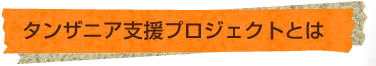 タンザニア支援プロジェクトとは